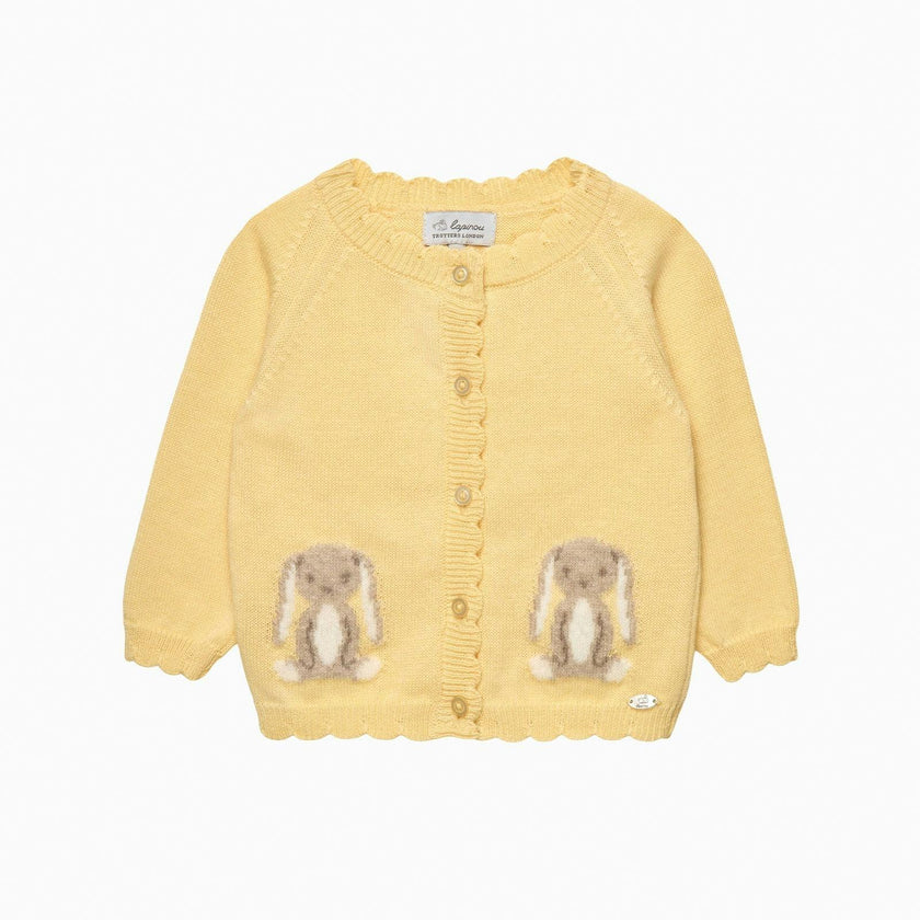 Baby Bunny Cardigan in Lemon