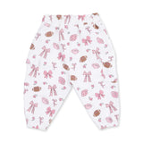 Footballs and Bows - Ruffle Sweatshirt and Fashion Cargo Pants