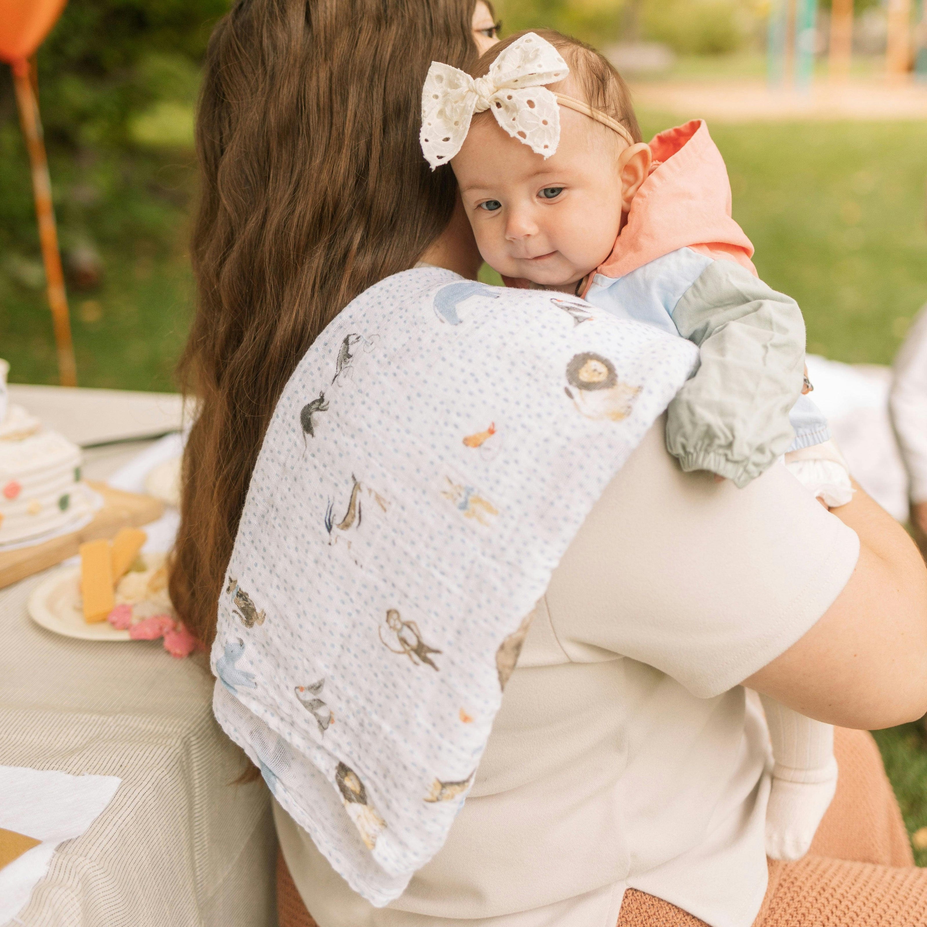 Cotton Muslin Swaddle Blanket 3 Pack - Party Animals
