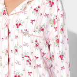 Floral Stripes Bamboo Women's Pajama Set