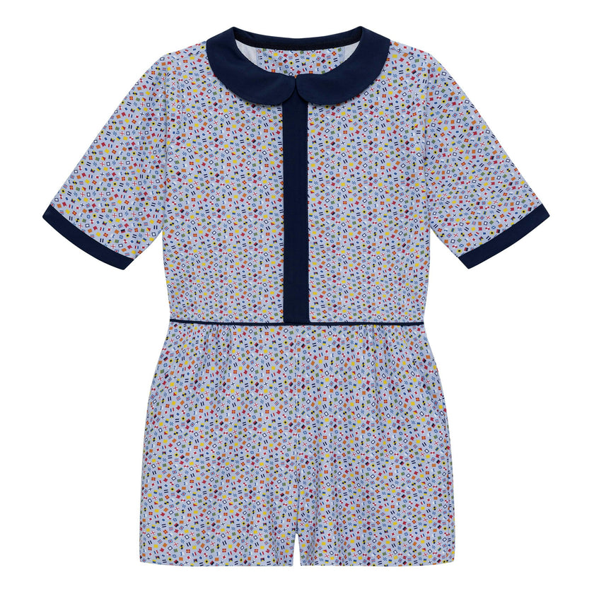 Girls Sailor Flag Romper