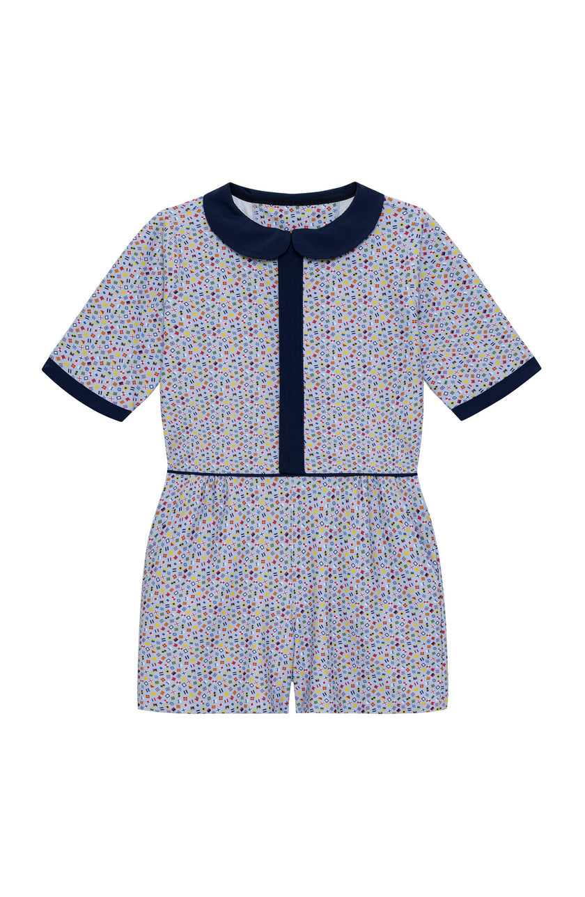 Girls Sailor Flag Romper