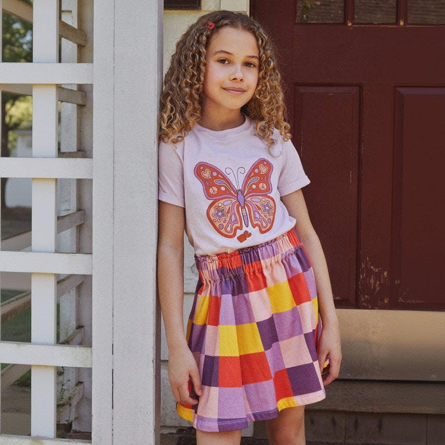 Checkered Twirl Skirt