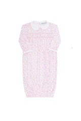 Pink Cheetah Print Smocked Gown