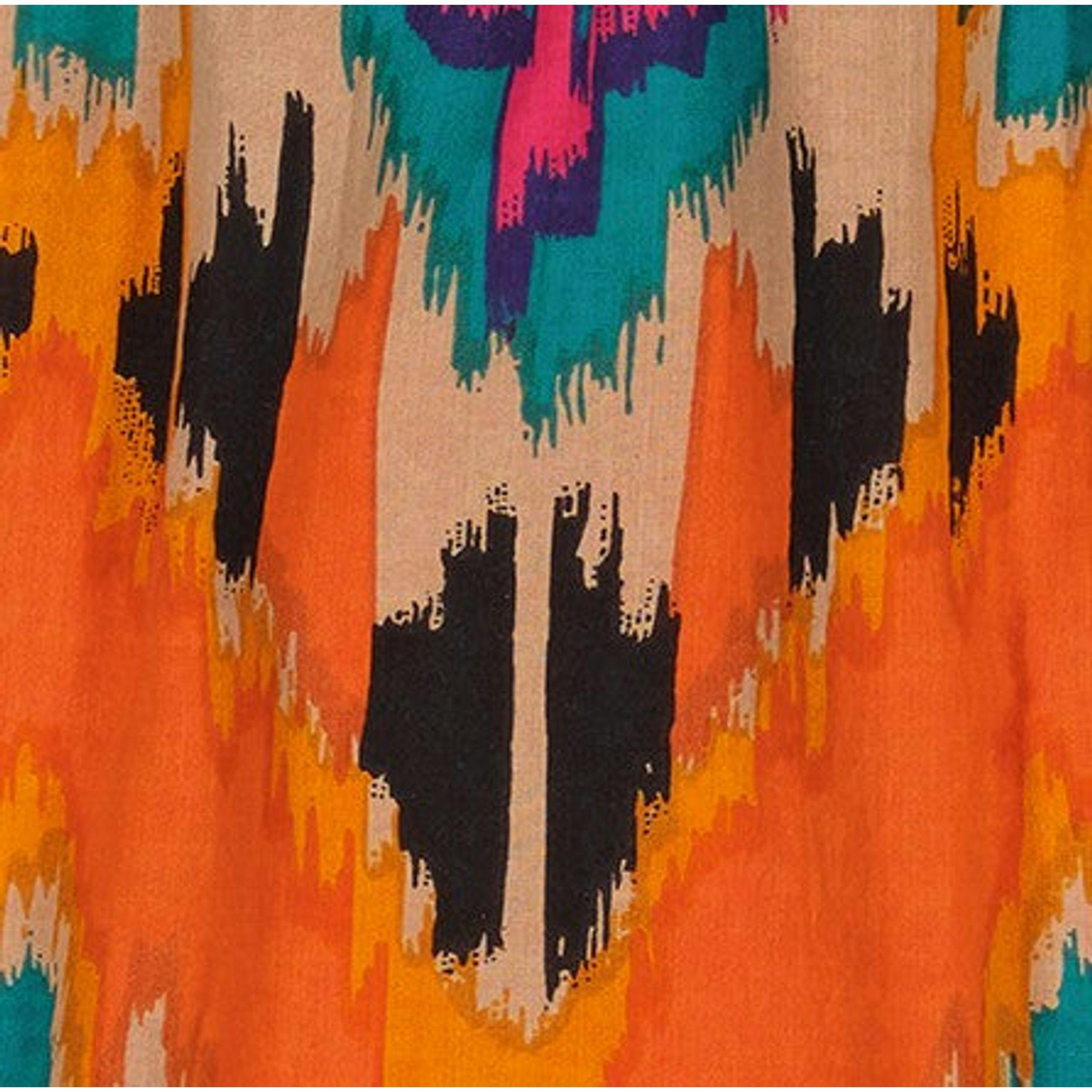 Mini Chantal Girls Dress Fiesta Sunset Ikat, orange