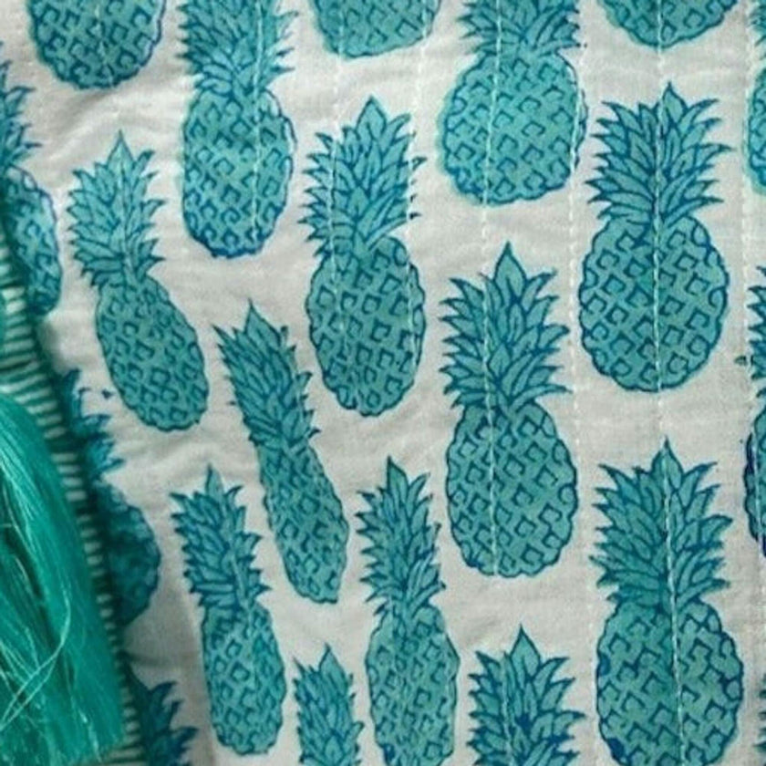 La Plage Ruffle Pouch Pineapple Crush Lagoon