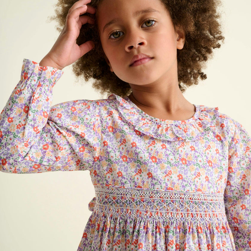 Smocked Girls Dress Coraline