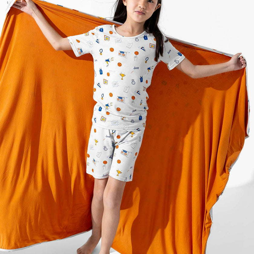 All Star Basketball Bamboo Kids Pajama Short Set