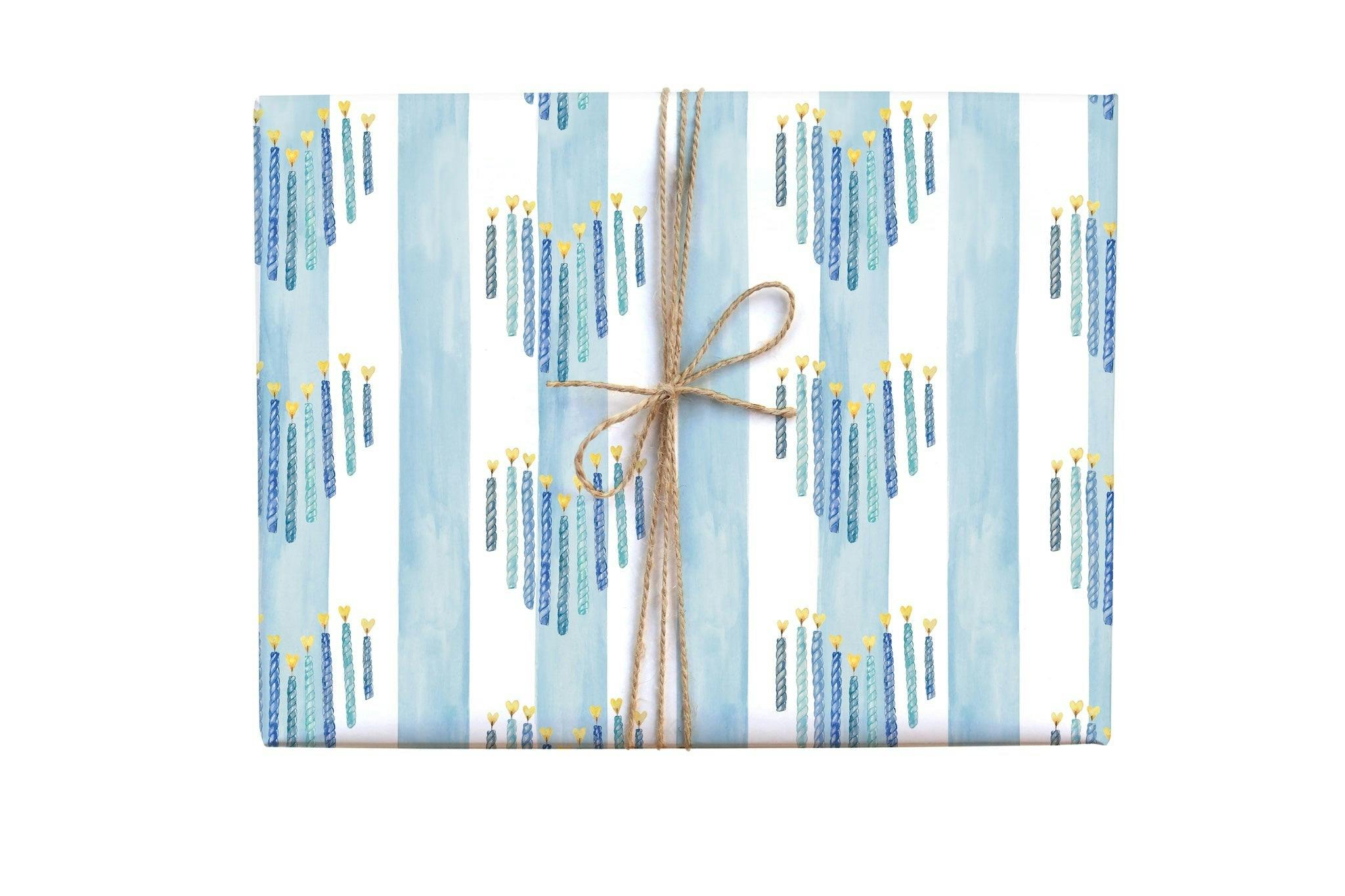 Heart Menorah Gift Wrap