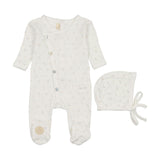 Spray of Berries Footie & Hat Set Ivory