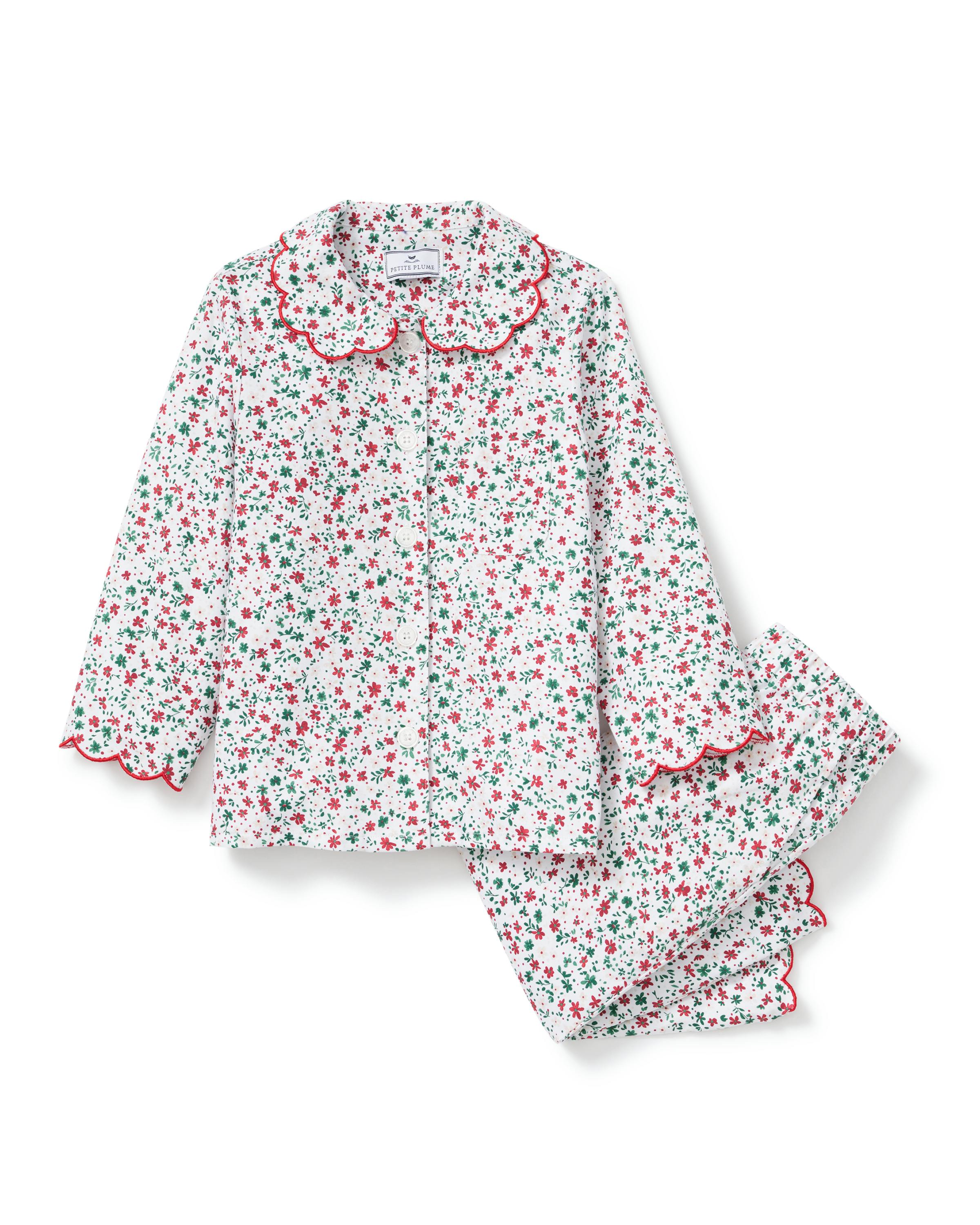 Kid's Twill Colette Pajama Set in Winter Garden