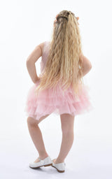 Pink Blush Solid Tutu Dress