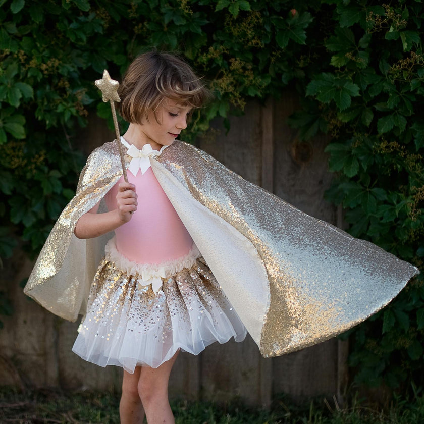 Gracious Gold Sequins Cape