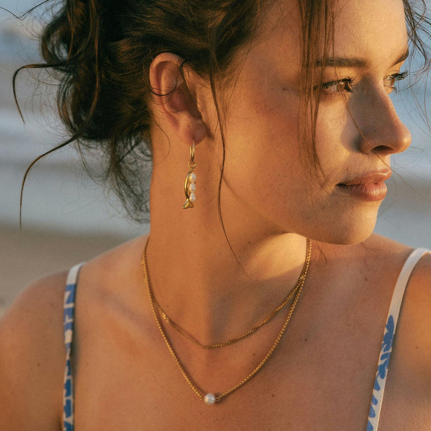 Fish and Pearl Hoops