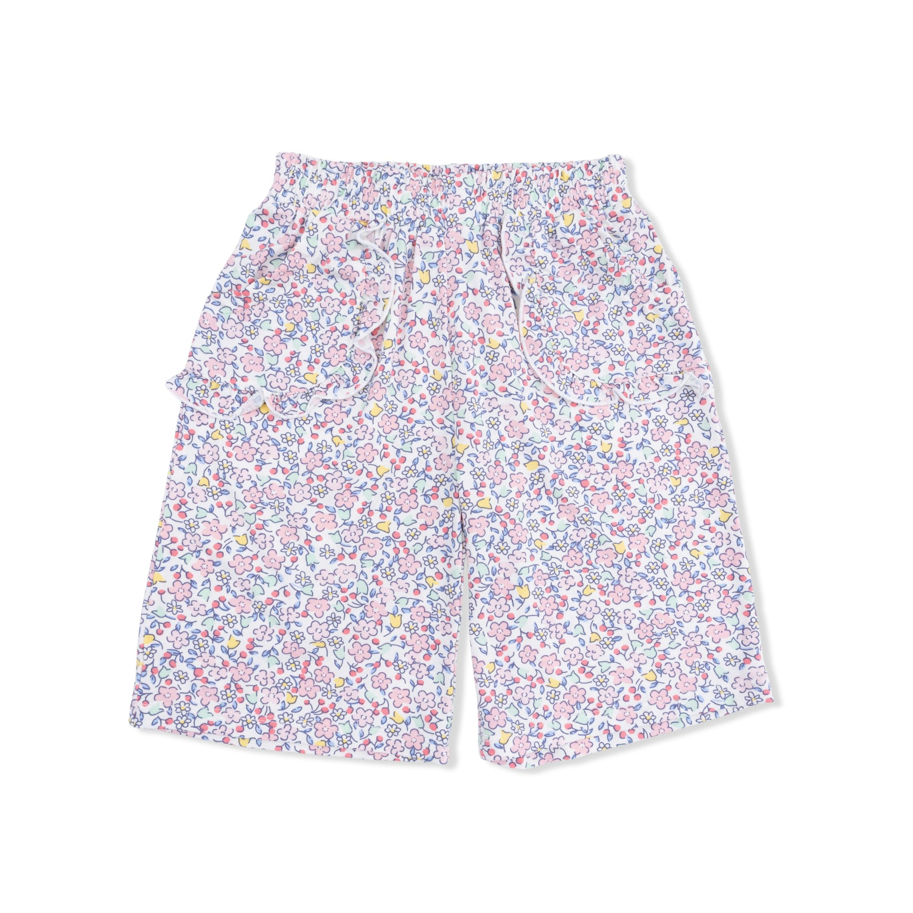Elizabeth's Garden - Short Sleeve Shirt with Wide Leg Pant