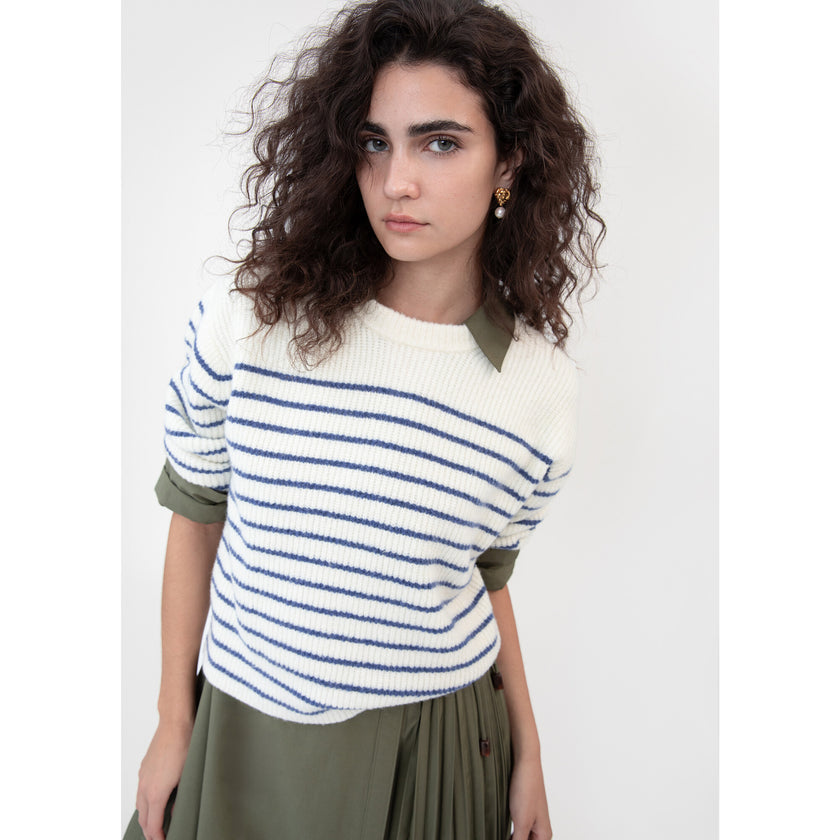 Women's Fleur Sweater, Cream