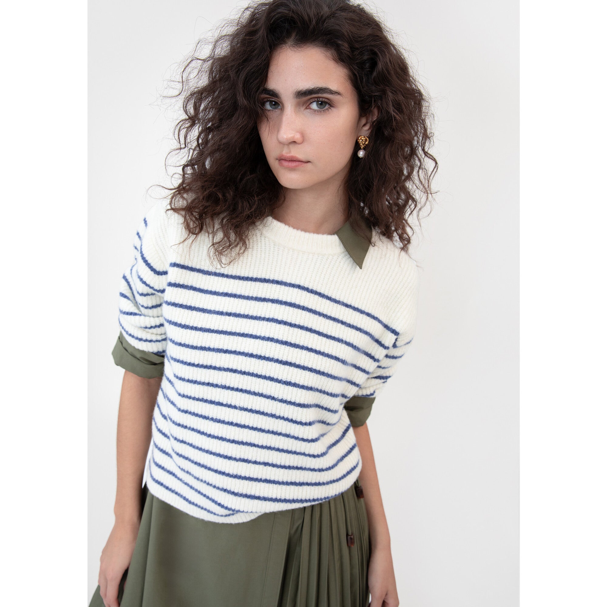 Women's Fleur Sweater, Cream