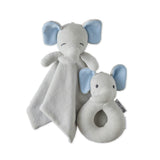 SNUGGLE + SHAKE - Baby Lovey Security Blanket Toy and Rattle Set