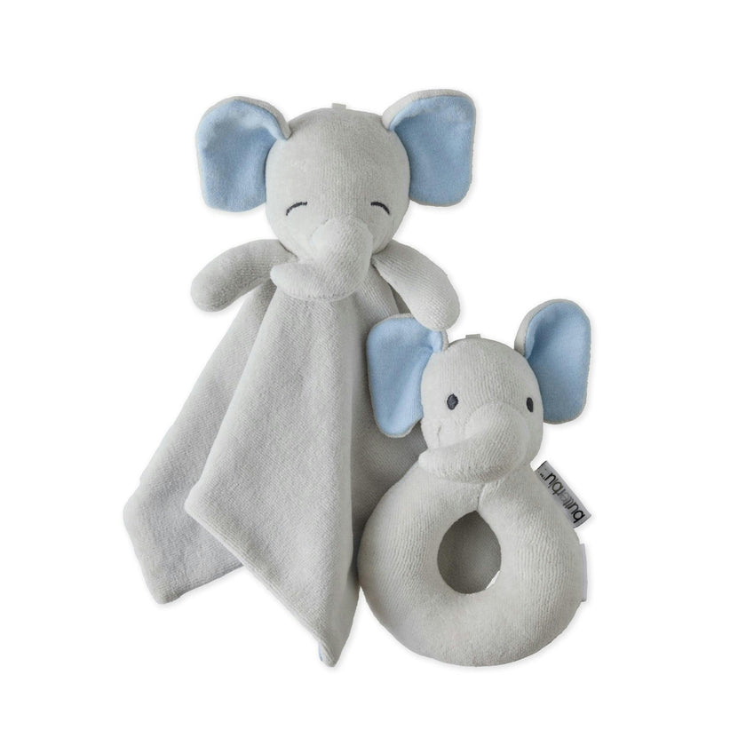 SNUGGLE + SHAKE - Baby Lovey Security Blanket Toy and Rattle Set