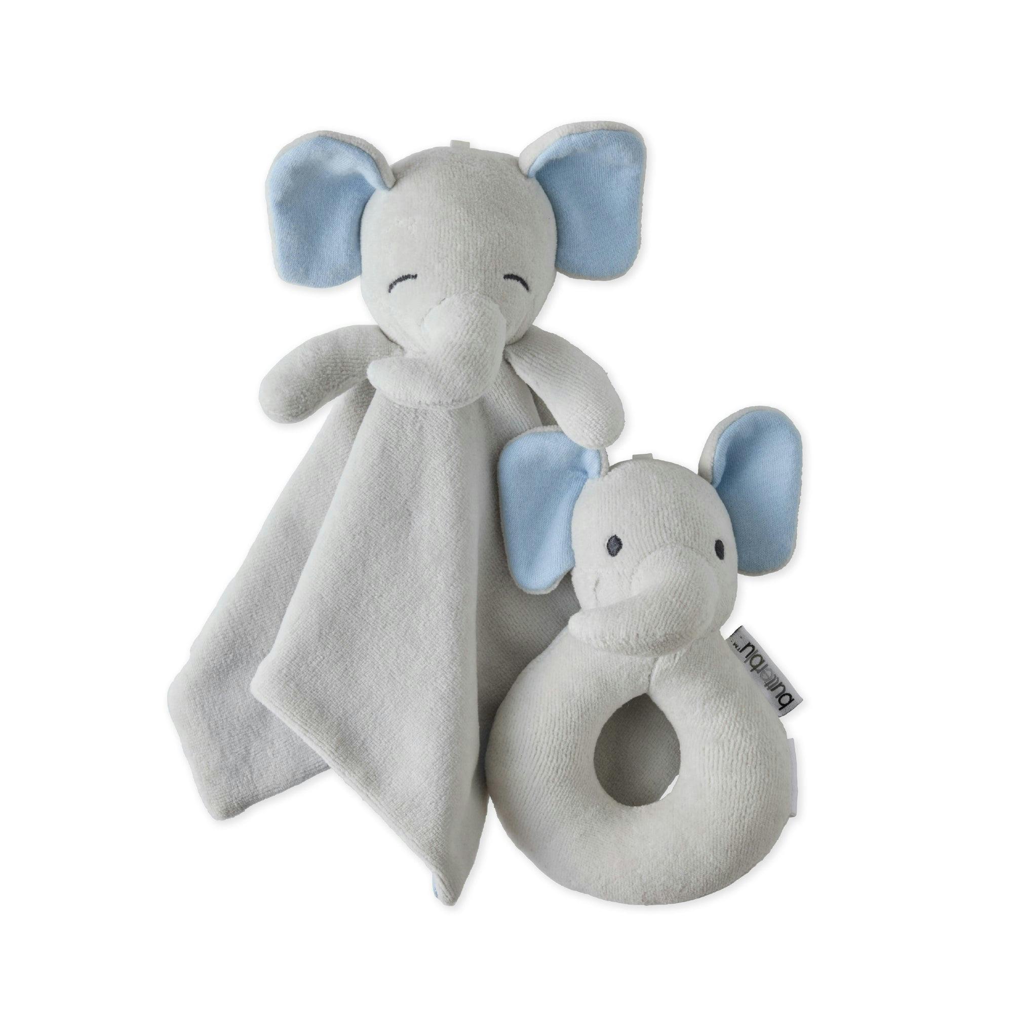 SNUGGLE + SHAKE - Baby Lovey Security Blanket Toy and Rattle Set