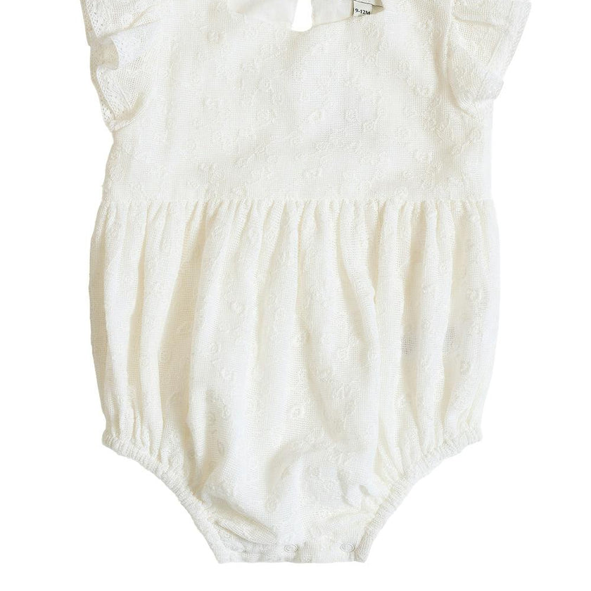 Baby Alaina Romper in Ivory