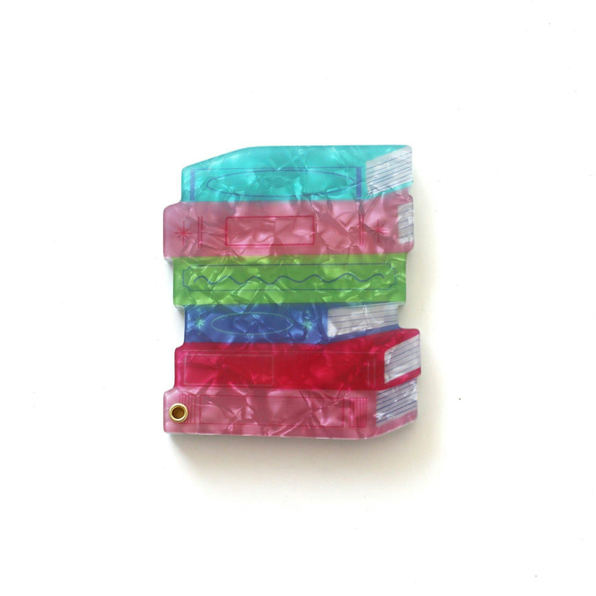 Stack of Books Compact Mirror