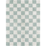 Kitchen Tiles Checkerboard Pattern Washable Rug