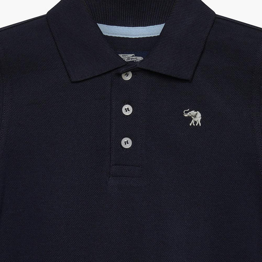 Harry Piqué Polo in Navy