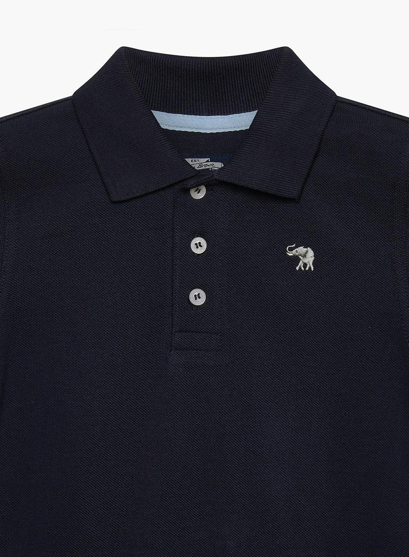 Harry Piqué Polo in Navy