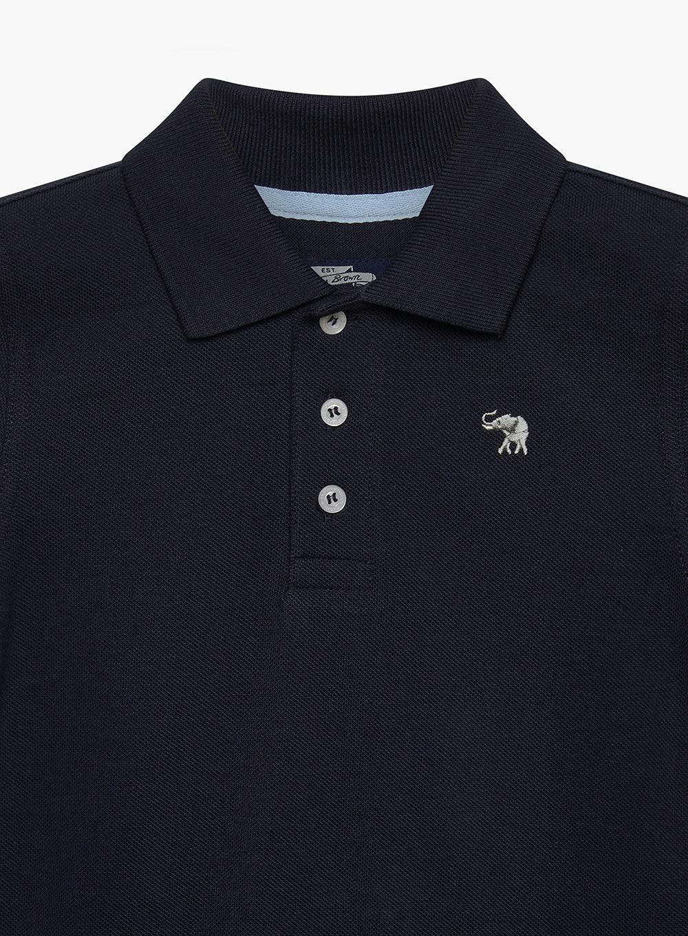 Harry Piqué Polo in Navy