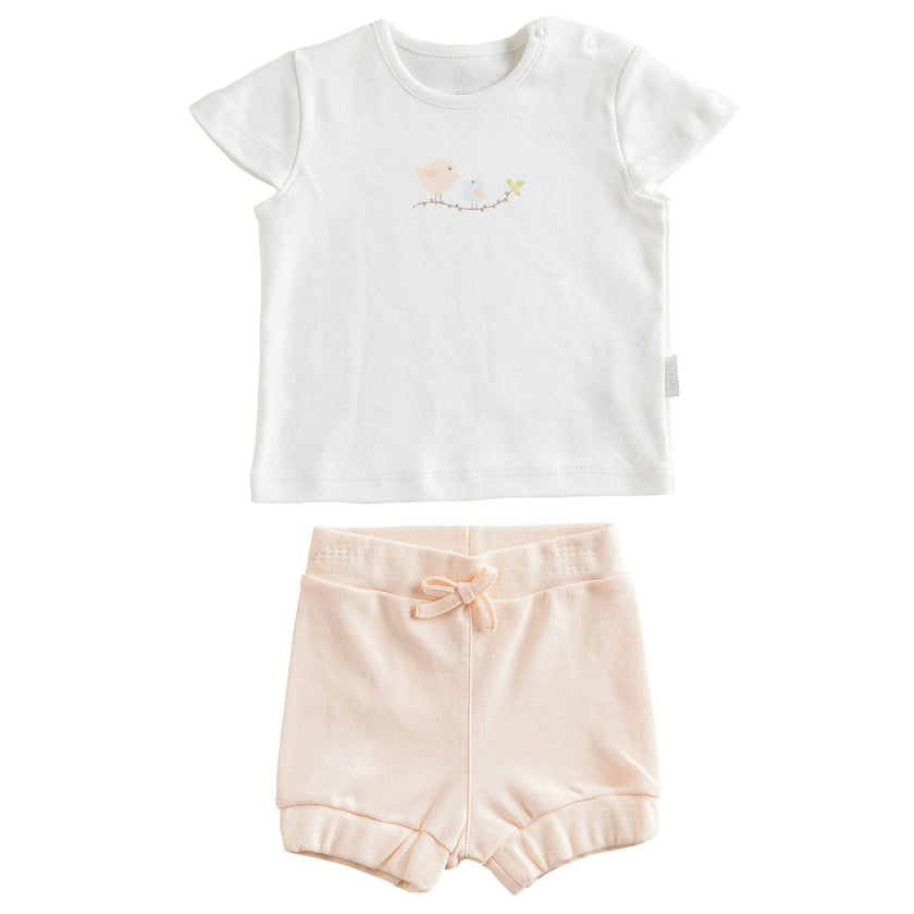 White Spring Birds Summer Outfit
