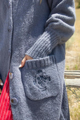 Teresa Cardigan in Dusty Blue