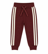 Kids Taping French Terry Jogger - Burgundy