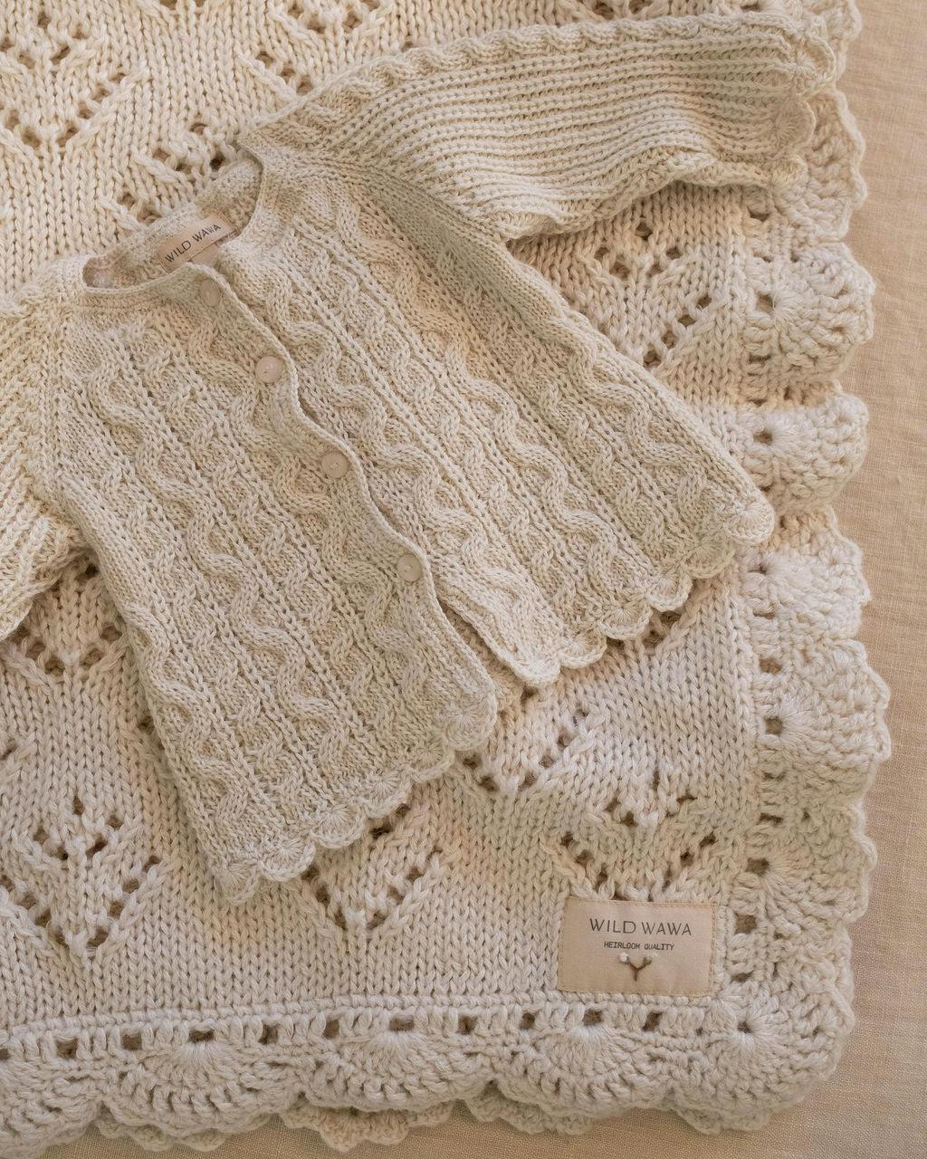 Royal Alpaca Knit Cardigan in Cream