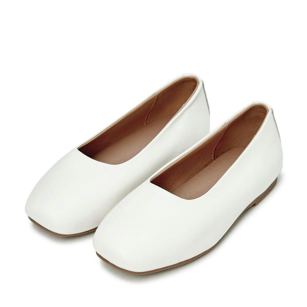 Ember Square Toe Leather Flats