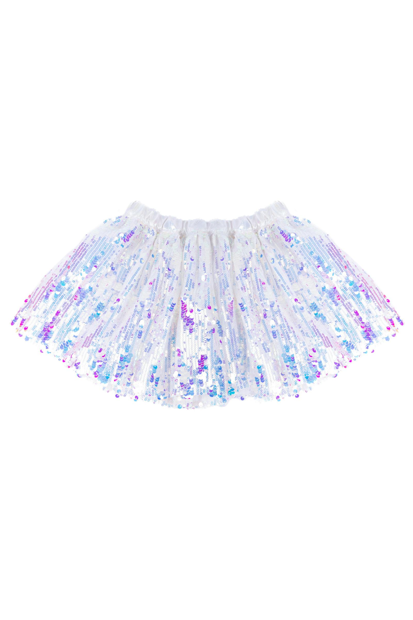 Sequins Skirt with Satin Waistband