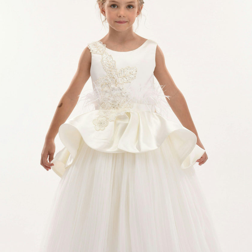 Ivory Belridge Floral Cascade Dress