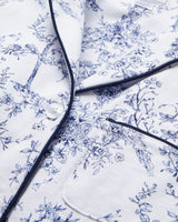 Women's Pima Short Sleeve Short Set in Timeless Toile