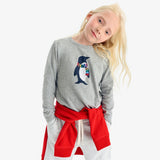 Kids long sleeve penguin tee