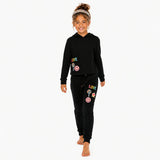 Butter Fleece Sweatpants with LOVE & Happy Face Patches