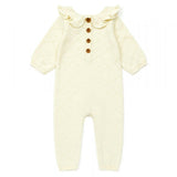 BONTON Ruffle Collar Knit Jumpsuit