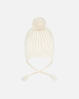 Lined Winter Hat with Pompom