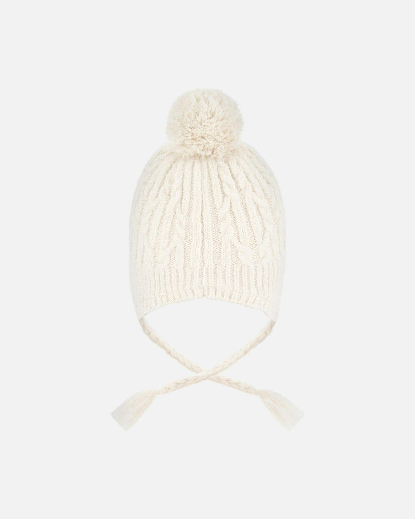 Lined Winter Hat with Pompom