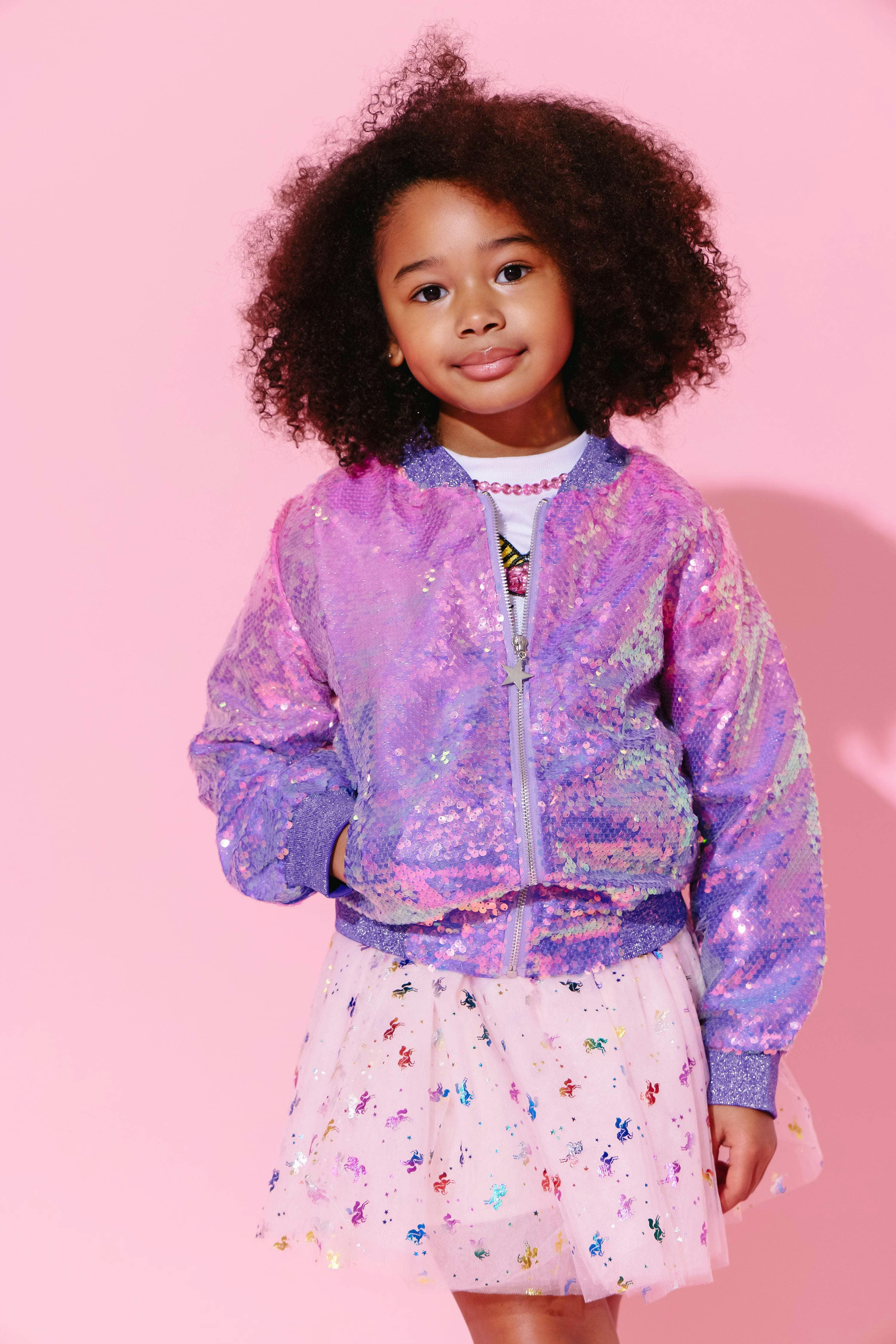 Lavender Haze Sequin Bomber