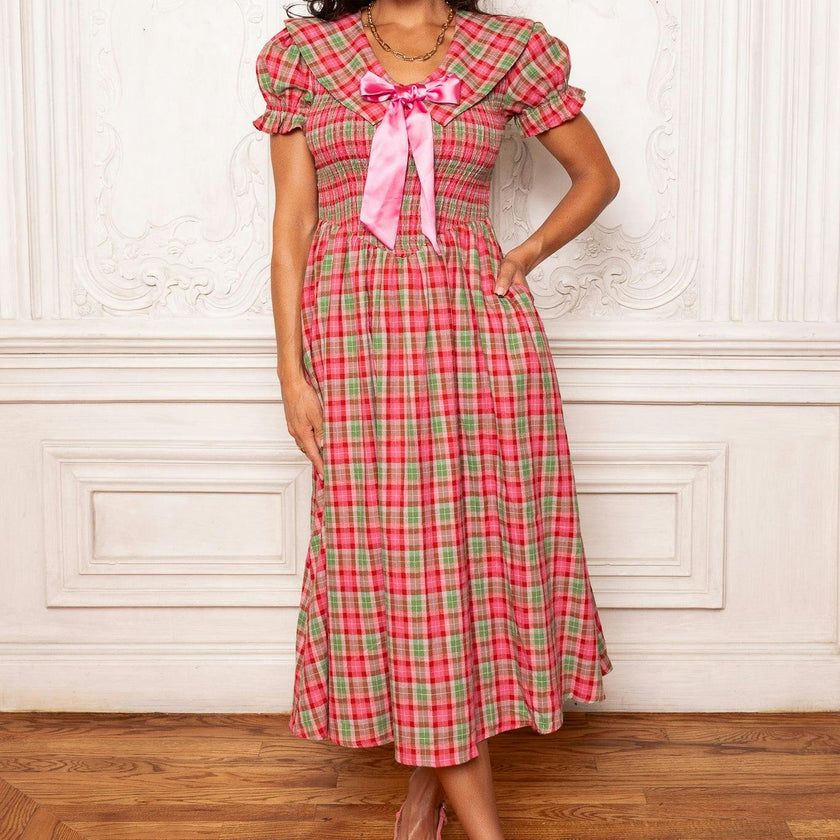Alice Dress in Rosewood Tartan