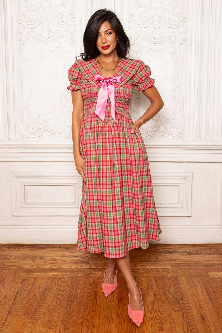 Alice Dress in Rosewood Tartan