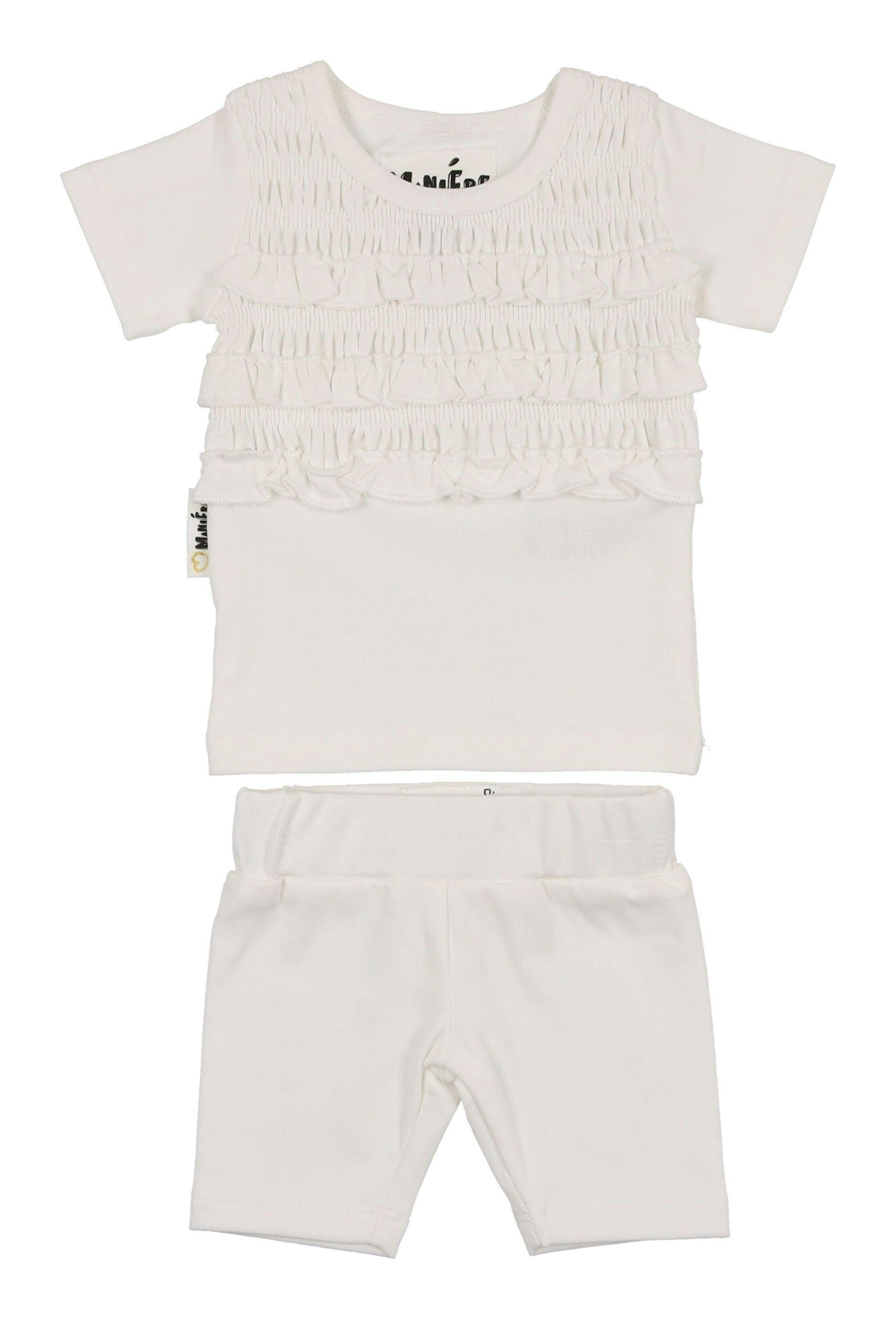 Ruffle Ruched Top & Short Set