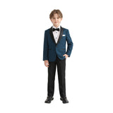 Navy Moustache Shawl Lapel Tuxedo Set