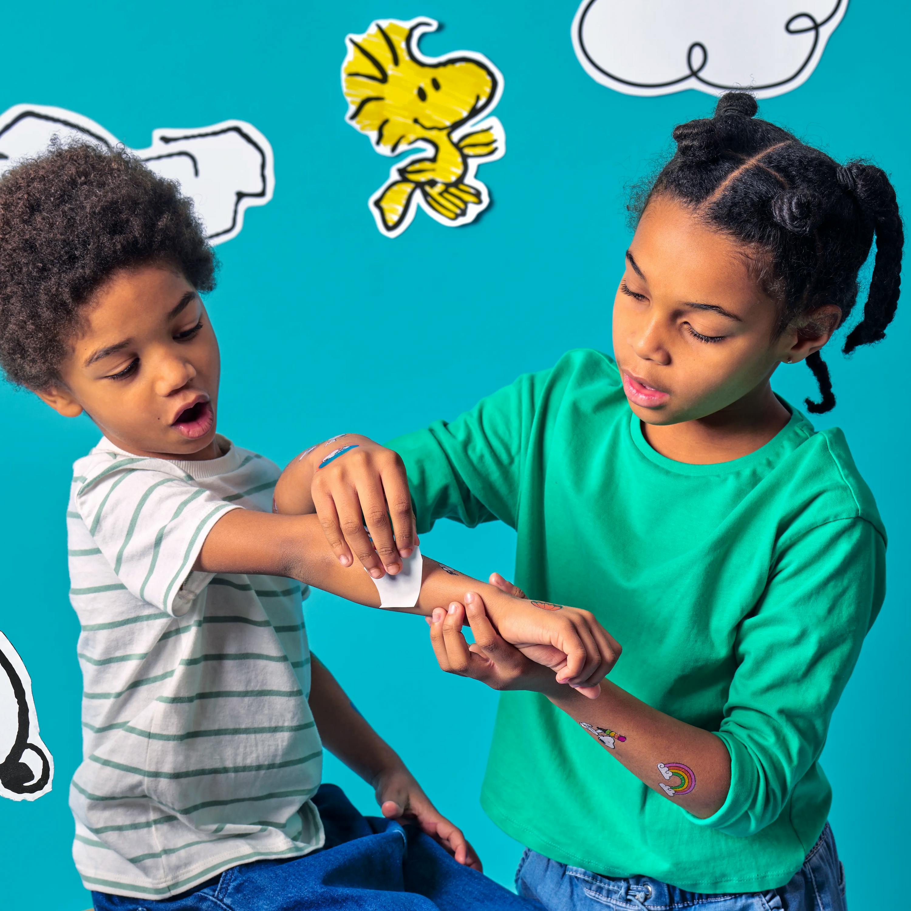 OOLY x Peanuts Temporary Tattoos - 50+ Tattoos