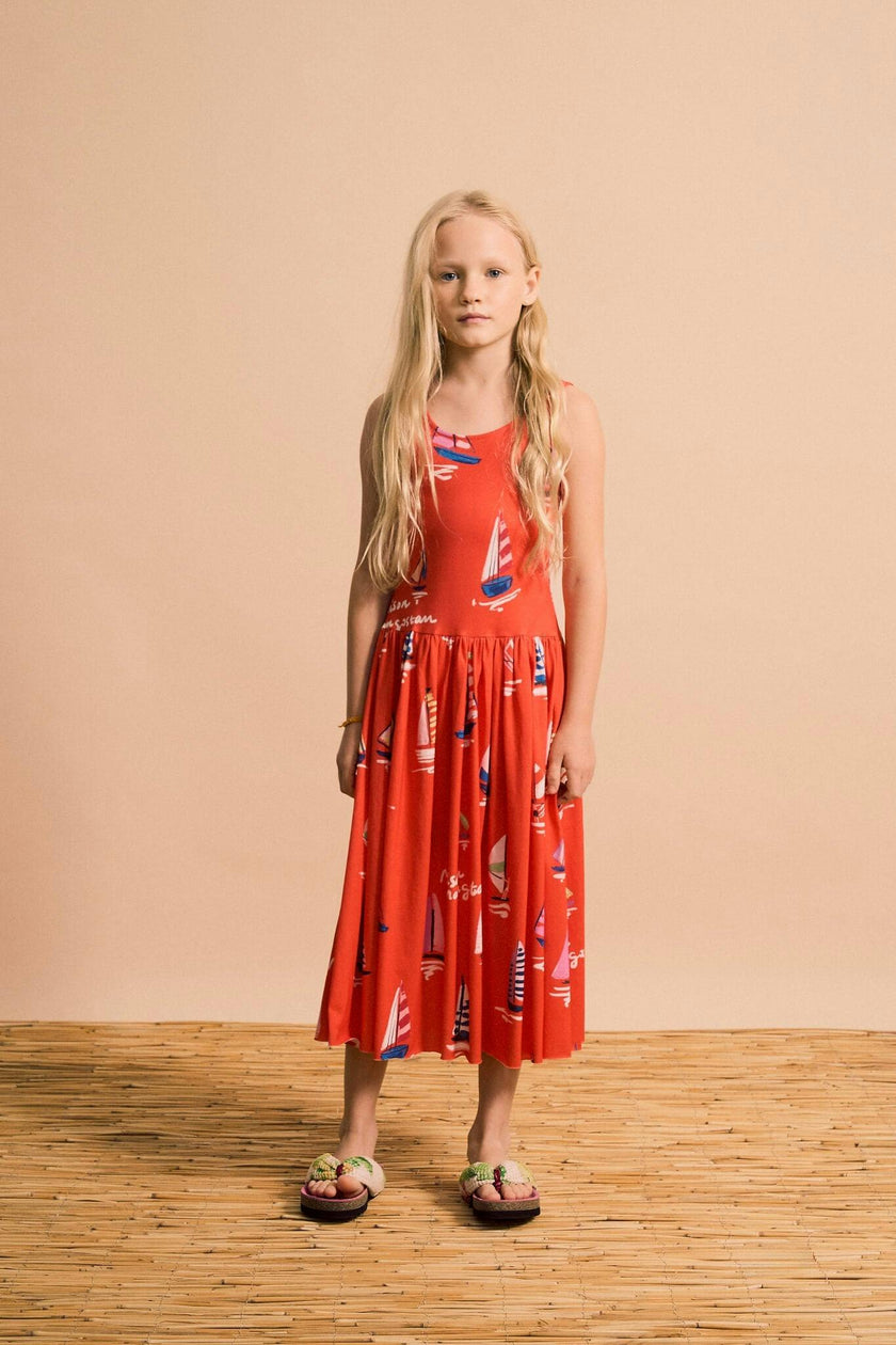 BARCOS DRESS RED